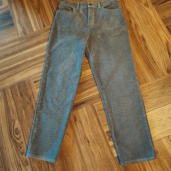 Lauren Jeans Co. by Ralph Lauren Grey Brushed Corduroy Jeans. - Picture 2 of 12